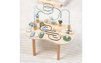 Wooden Activity Table with Bead Maze Child-Focused Wooden Activity Table Toy Early Learning Furniture Sensory for Toddlers