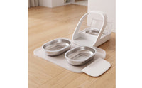 2 Pieces Replacement Bowl Removable Bowls with Mat Easy-to-Clean Feeder for Cat, Small Dogs