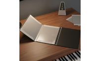 Large Capacity Non-Glare Piano Score Holder Sturdy Cover 4-Page Expandable Music Folder Waterproof Sheet Music Binder for Pianists, Musicians, Choir Members, Practice, Performance, Rehearsal