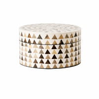 Lidded Jar Ornamental Container Glossy for Coffee Table