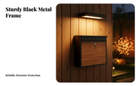 Wood Grain Metal Letterbox Long-Lasting Wall-Mounted Mailbox Wall Mounted Mailbox Weather-Resistant Metal Security Letterbox