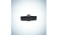 Compact T-Handle Nut with M8 Thread Ribbed Hand Tightening Nut Matte Clamping Knob with Through Hole Low-Height for Furniture