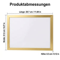 Self-adhesive magnetic frame, modern information frame for shop, office & door, double-sided, portrait or landscape format, certificate frame