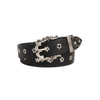 Classic Belt with Star Studs Rock Icon Belt Punk Goth for Concerts