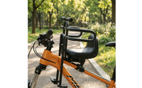 Child Bike Seat with Guard Rail Encompassing Child Bike Seat with Guardrail Secure Safe for Toddlers, City Commuting