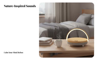 Nordic Minimalist Bedside Lamp with Charging, Night Light Speaker Table Lamp for Bedroom Ambience, Adjustable Brightness