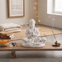 Statue White Deity Idol Carved Statue for Devotees