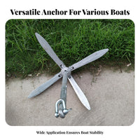 Folding Grapnel Anchor Foldable Design Foldable Boat Anchor Boating Equipment Space-Saving Lightweight for Kayakers, Kayaking