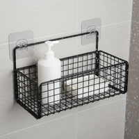 Wall-Mounted Bathroom Kitchen Storage Shelf No-Drill Organizer