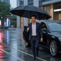 Waterproof Large Canopy Umbrella Water-Repellent Umbrella with Automatic Open Classic Heavy Duty for Commuters, Rainy Days