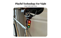High Brightness Rechargeable Cycle Rear Light Water Resistant LED Bike Warning Light Easy to Install for Cyclists, Night Riding, Commuting