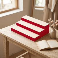 Three-Tier Display Riser Elegant Stepped Display Simple to Clean to Clean Riser for Collectors, Livestreamers, Livestreaming