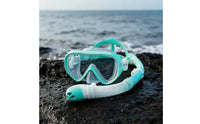 Adjustable Kids Snorkel Set Soft Silicone Snorkeling Mask Lightweight Swim Gear Compact for Youngster, Beginners