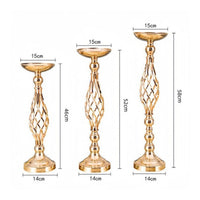 Elegant Gold Pedestal Flower Stand Tall Wedding Centerpiece Vase Decorative Gold Column Vase Stand Stable for Brides, Reception, Ceremony