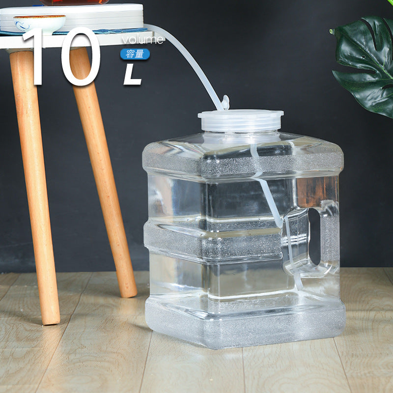 10L PC Transparent Square Water Bucket for Tea and Home Use