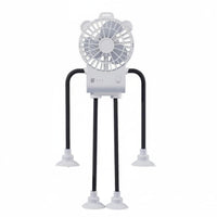 Handheld USB Robot Fan Multifunctional Suction Cup Fan 3 Speed Settings Personal Appliance Quiet Operation for Kitchen