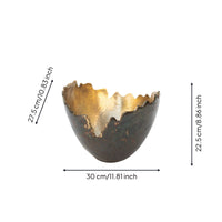 Decorative Bowl Sculptural Tabletop Vessel Modern-Industrial Art Bowl for Living Room