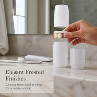 Portable Travel Toothbrush and Toothpaste Holder with Mouthwash Cups