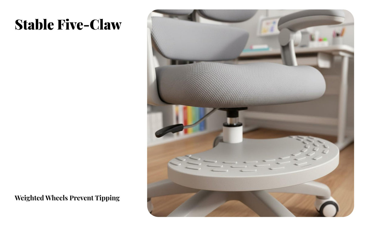 Support Ergonomic Kids Chair Multifunctional Kids Ergonomic Chair Easy Assembly Flip-up Armrests for Students, Boys, Girls, School, Bedroom, Home