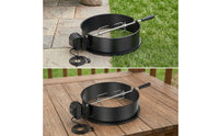 Circular Electric Rotisserie Grill Heavy Duty Grill Rack with Motor Reliable Rotisserie Kit with Electric Motor Quiet for Campers, Patio, Camping