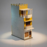 Weathered HO Scale Building Vintage Architectural Model Kit 1:87 HO Scale Model House Paintable for Diorama Builders, Hobbyists, Street Scenes, Dioramas
