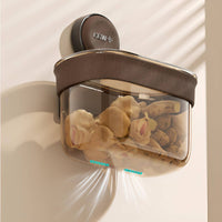 gingers Garlic Storage Bin Drainage Design Suction Cup Storage Box Ventilated Hanging Basket for Washroom