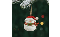 Snowman Ornament with Hanging Loop Festive Snowman Ornament Miniature for Collectors