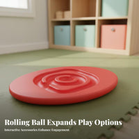 Anti-Slip Surface Balance Board Interactive Fun Egg Shaped Rocker Board Long-Lasting Construction Active Play Equipment for Toddlers, Preschoolers, Kindergarten, Home, Playroom