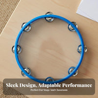 Handheld Tunable Tambourine Child-Safe Percussion Instrument Develops Movement Skills Hand Drum Sturdy Frame for Preschoolers, Beginners, Early Education, Band Performance, Classroom, Group Play