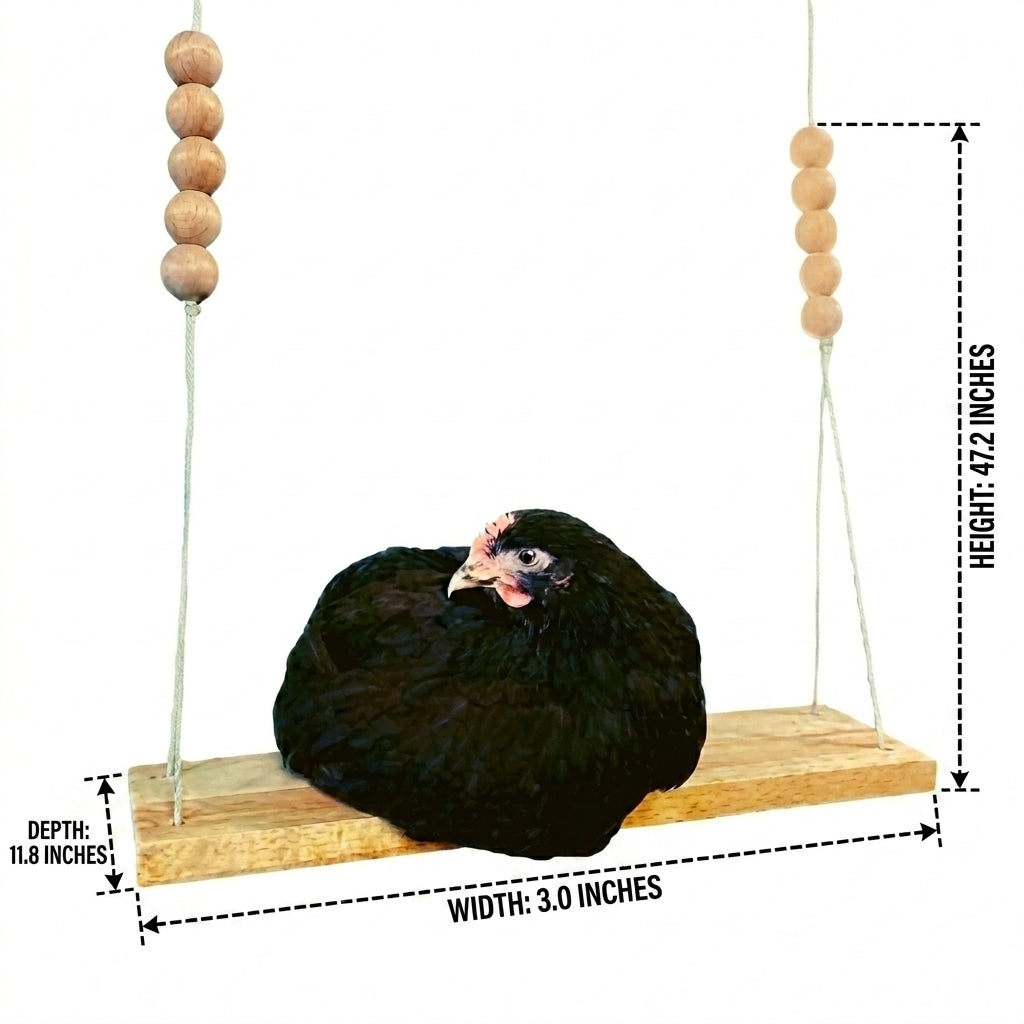 Parrot Swing and Wooden Bird Toy, Bird Perch for Adult Species, Single Pack Swing, Wooden Accessory for Pet Bird Play