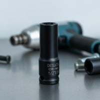 1/2 Inch Drive Deep E-Hexagonal Socket Cr-Molybdenum Steel Air-Powered Asterisk-Shaped-Shaped Socket Drop Molded High Hardness
