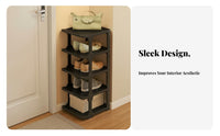Corner Shoe Rack Space-Saving Multi-Tier Shoe Shelf Multifunctional Vertical Storage Unit for Apartment Dwellers, Families, Entryway, Hallway
