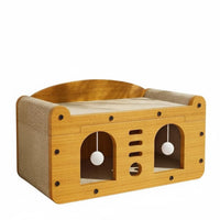 Long-Lasting & Wear-Resistant Cardboard Cat Scratcher House Prevents Furniture Damage Cardboard Cat Scratcher Box Easy Assembly for Cats, Kittens, Indoor