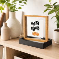 Wooden Photo Frame Double-Sided L Size Compatible Desktop Photo Frame For Newlyweds Children Growth Records
