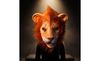 Realistic Lion Mask Full-Face Lion Head Mask Breathable Tear-Resistant for Halloween