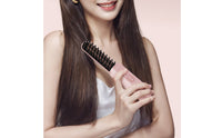 Type-C Charging Cordless Hair Straightener Brush Portable Hair Straightener Brush Compact Straightening Comb 3-Speed Temperature for Travelers