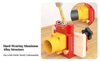 Aluminum Alloy Body Adjustable Punch High Precision Pocket Hole Jig Long-Lasting Material for DIY Enthusiasts, Home Improvement, Workshop