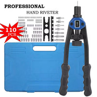 110pcs Manual Rivet Gun Set M3-M12 Threaded Nut Riveter Kit