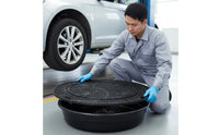 Oil Pan Spatter Screen Mesh Low-Profile Oil Drain Pan Screen Spill Deflector for Mechanics, Home Garages