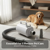 Low Noise Dog Grooming Blower Quick Drying High Velocity Pet Dryer Adjustable Speed Pet Blower Vacuum