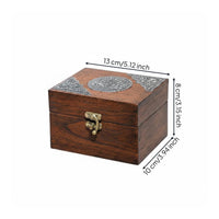 Wooden Jewelry Box Decorative Solid Wood Trinket Chest Easy to opening for Dressing Table, Vanity