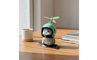 Easy Installation Cat Figure with Propeller Helmet Lightweight Propeller Helmet Cat Ornament Long-Lasting Resin for Electric Scooter