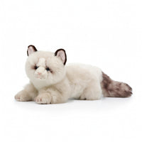 Stuffed Cat Furry Stuffed Cat Kitten Stuffed Toy Collectible Huggable for Collectors, Desk Decoration, Shelf Display