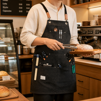 Adjustable Aprons for Men, Thickened Canvas Tool Apron, Multi-Pocket Work Apron for Woodworking, DIY Projects