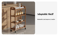 Multi-Purpose Mobile Bar Cart 360° Swivel Wheels 3-Tier Serving Trolley Space Saving 3-Tier Rolling Cart Heavy Duty for Restaurant Employees, Salon Technicians, Apartment Dwellers, Dining Room, Small Areas, Office, Bedroom