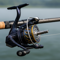 HUIDIAO Chameleon Smooth Long Cast Spinning Fishing Reel with Metal Shallow Spool