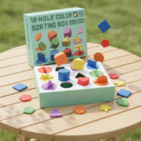 Sorting Box with Geometric Pieces Bright Color Sorting Box Educational Toy Fine Motor Skills Hand-Eye Coordination