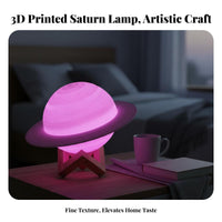 Planetary Night Light Lamp USB Energy-Efficient Planetary Night Light Night Light with Stand Tap Control 3D Printed Celestial Body Light