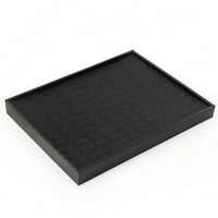 Velvet Jewelry Display Tray Rectangular Band Tray with Slots Soft Cushion Lightweight for Vanity