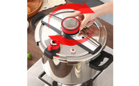 Burst-Resistant Proof Pressure Cooker All Stovetops Compatible Stainless Steel Pressure Cooker Multiple Safety Features Fast Cooking Pot Ergonomic Handles for Families